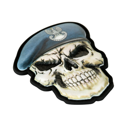 Naszywka Czaszka w Berecie(Obrona Wybrzeża)  - Blue
