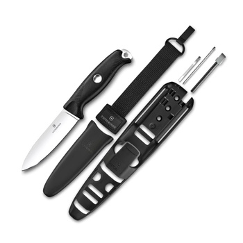 Victorinox - Nóż z głownią stałą Venture Pro - Sandvik 14C28N - Czarny - 3.0903.3F