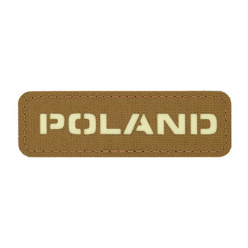 Naszywka Poland 25x80 Laser Cut - Coyote/GID