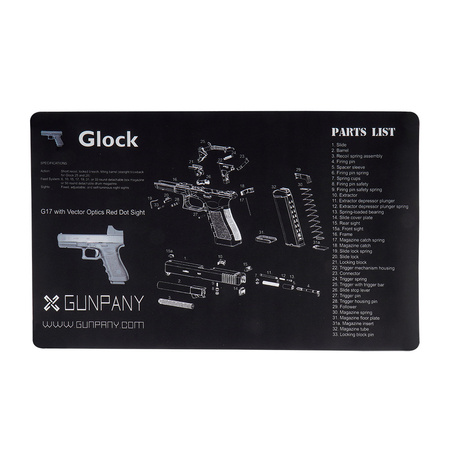 Gunpany - Mata do czyszczenia broni Glock Gun - Czarny - SCBM-02