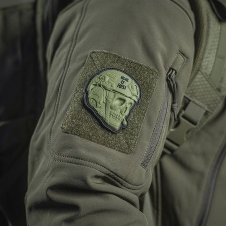 Naszywka War is Hell 3D PVC  - Olive