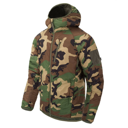 Helikon - Kurtka z kapturem Wolfhound Hoodie - Windpack Nylon - Woodland - KU-WLH-NL-03