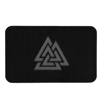 Naszywka Valknut pozioma Laser Cut  - Black/Grey