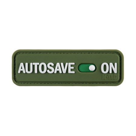 Naszywka Autosave PVC  - Olive