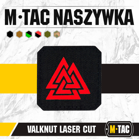 Naszywka Valknut Laser Cut  - Black/Red
