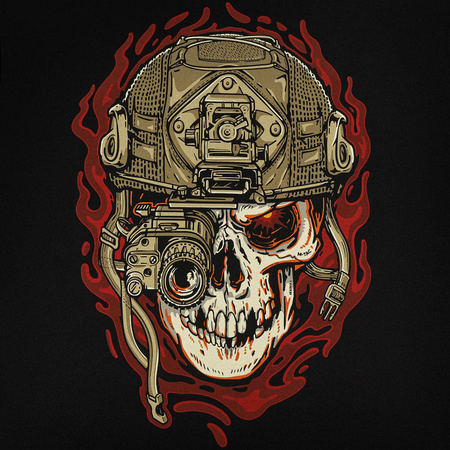 Koszulka Worn to the bone Oversize  - Black