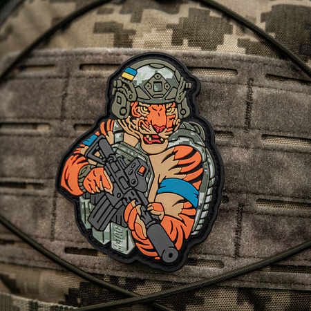 Naszywka Tiger Niebieska Opaska PVC  - MM14