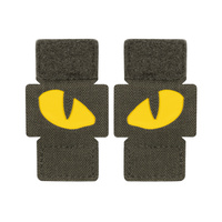 Naszywka Tiger Eyes Laser Cut (para)  - Ranger Green/Yellow