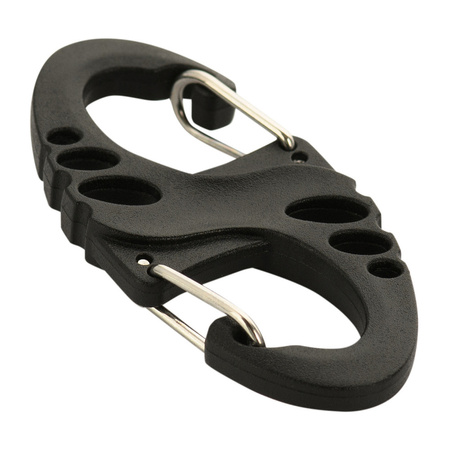 M-Tac Dwustronny Karabińczyk Typu S-Hook Plastikowy  - Black