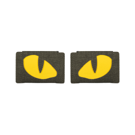 Naszywka Tiger Eyes Laser Cut (para)  - Ranger Green/Yellow