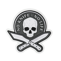 Naklejka No Knife - No Life - Black