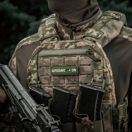 Naszywka Autosave PVC  - Olive