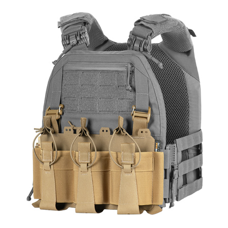 Przeedni Panel na Kamizelkę Taktyczną Cuirass QRS na 3 Magazynki  - Coyote