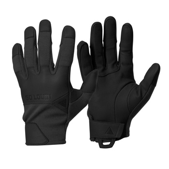 Direct Action - Rękawice Taktyczne Crocodile FR Gloves Short® - Kozia skóra - Czarne - GL-CRFS-NMX-BLK