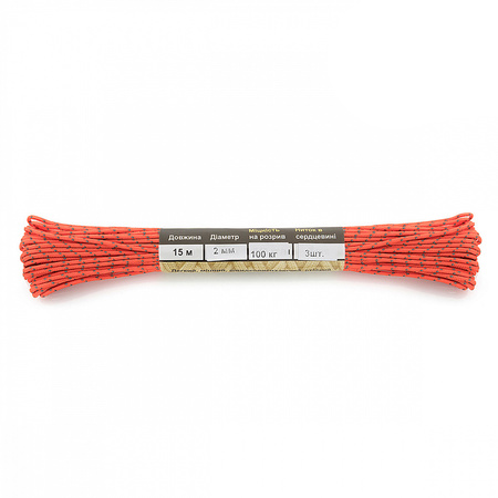 M-Tac paracord Minicord Reflective 15m  - Reflective Safety Orange