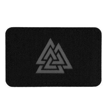 Naszywka Valknut pozioma Laser Cut - Black/Grey
