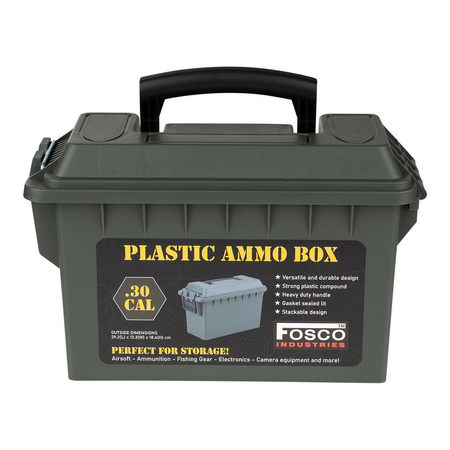 Fosco Industries - Skrzynka amunicyjna Ammo Box .30 cal - 4,5 L - Polimer - Zielony - 465203