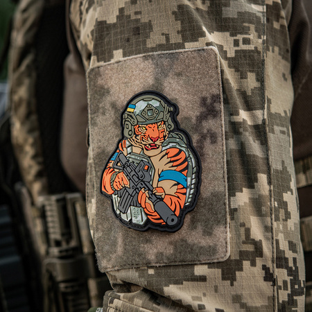Naszywka Tiger Niebieska Opaska PVC  - MM14