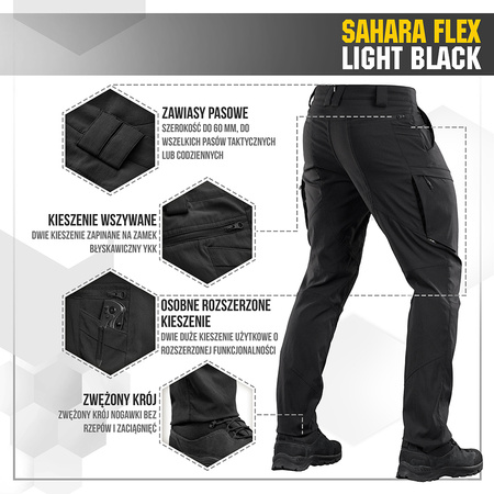 Spodnie Sahara Flex Light  - Black