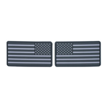 Helikon - Naszywka PVC Flaga USA Duża - 2 Szt. - Szara - OD-FUL-RB-19