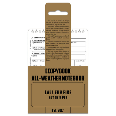 Ecopybook Karty Call for Fire Support (5 szt)  - Color