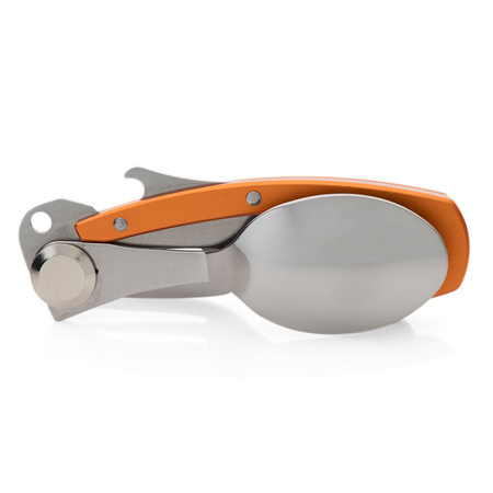 Sztućce - Niezbędnik Składany Kempingowy, Turystyczny - Stal 420  - Orange