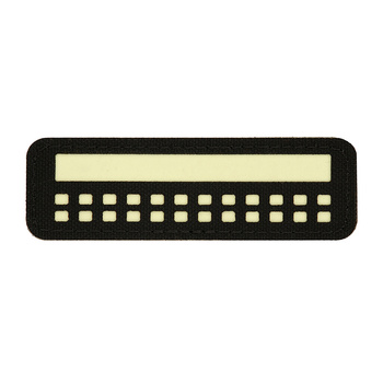 Naszywka flaga 25x80 (miniaturowe kwadraty) Laser Cut - Black/GID