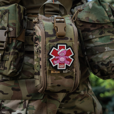 Naszywka Paramedic miś (PVC)  - Pink/Black