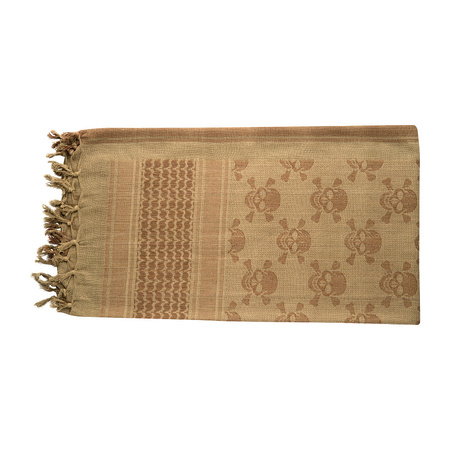Chusta Męska Ochronna Shemagh Pirate Skull Coyote Brown  - Coyote Brown
