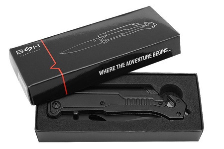 Nóż Ratowniczy BSH ADVENTURE  3w1  N-061Z Latarka Krzesiwo