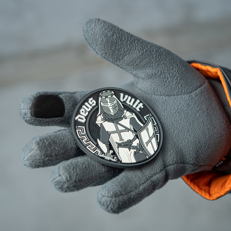 Naszywka Deus Vult 3D PVC  - Black