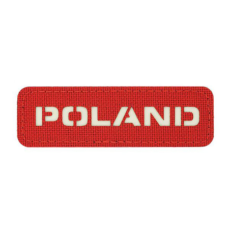 Naszywka Poland 25x80 Laser Cut  - Red/White
