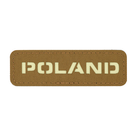 Naszywka Poland 25x80 Laser Cut  - Coyote/GID