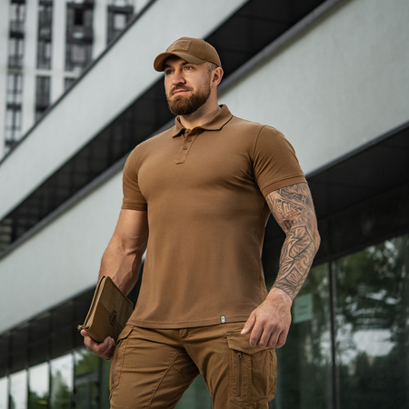 Koszulka Polo Basic 65/35  - Coyote Brown