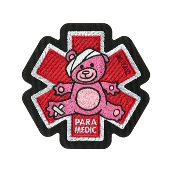 Naszywka Paramedic Miś (Haftowana) - Pink/Black