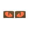 Naszywka Tiger Eyes Laser Cut (para)  - Coyote/Red