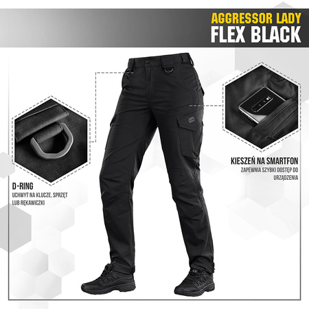 Spodnie Damskie Bojówki Aggressor Lady Flex  - Black