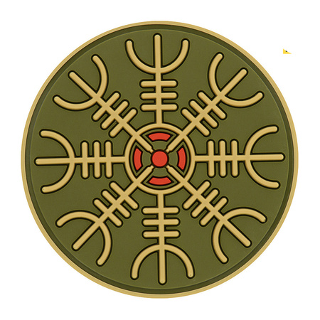 Naszywka Hełm Grozy PVC  - Olive