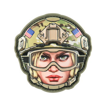 M-Tac naszywka Emoji USA girl #3 - Multicam