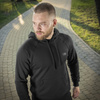 Bluza Hoodie Cotton Raglan  - Black
