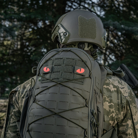 Naszywka Tiger Eyes Laser Cut (para)  - Ranger Green/Red