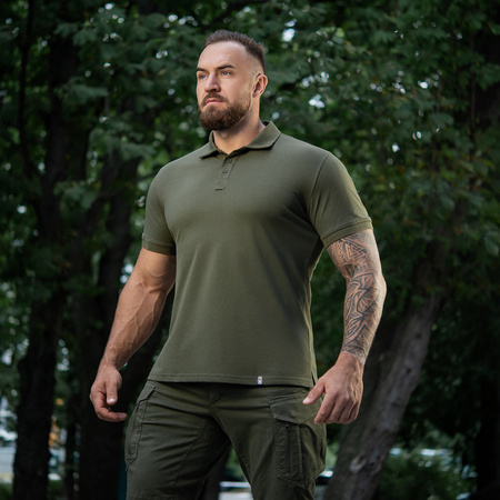 Koszulka Polo Basic 65/35  - Army Olive