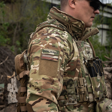 Naszywka Poland 25x80 Laser Cut  - Multicam/Black