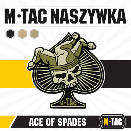 Naszywka Ace of Spades 3D PVC  - Black/Olive