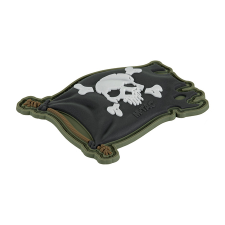 Naszywka Jolly Roger PVC  - Olive/Black