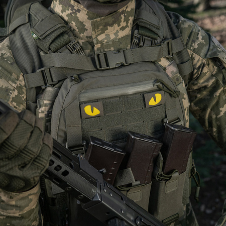 Naszywka Tiger Eyes Laser Cut (para)  - Ranger Green/Yellow