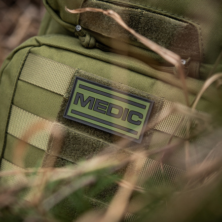 Naszywka Medic PVC  - Black/Olive