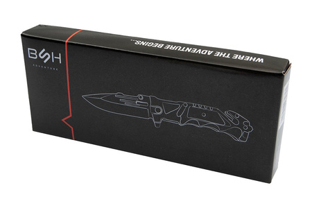 Nóż Ratowniczy BSH ADVENTURE N-389B Sprężynowy