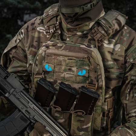 Naszywka Tiger Eyes Laser Cut (para)  - Multicam/Blue