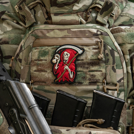 Naszywka Time PCV  - Black/Red